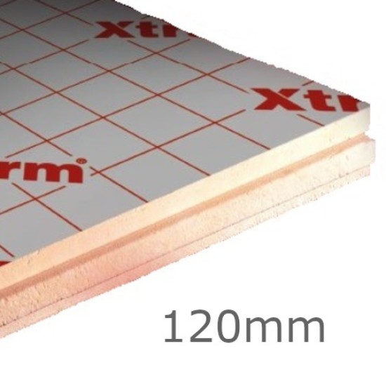 120mm Xtratherm Thin-R FR/ALU Flat Roof PIR Insulation Board (pack of 3)