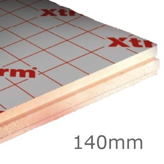 140mm Xtratherm Thin-R FR/ALU Flat Roof PIR Insulation Board (pack of 2)