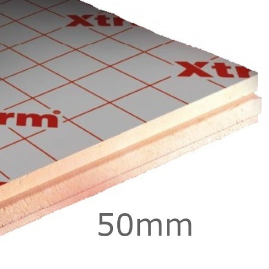 50mm Xtratherm Thin-R FR/ALU Flat Roof PIR Insulation Board (pack of 6)
