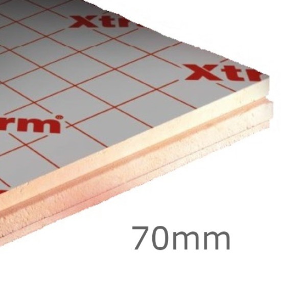 70mm Xtratherm Thin-R FR/ALU Flat Roof PIR Insulation Board (pack of 4)