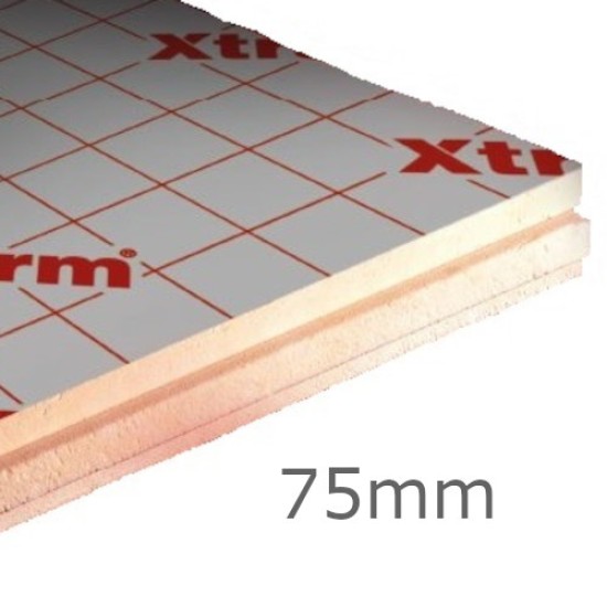 75mm Xtratherm Thin-R FR/ALU Flat Roof PIR Insulation Board (pack of 4)