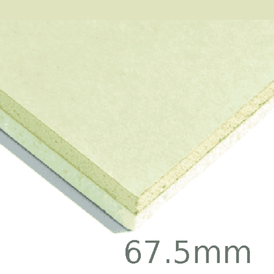 67.5mm Xtratherm XT/TL Thermal Liner Dot and Dab (55mm PIR Insulation bonded to 12.5mm Plasterboard)