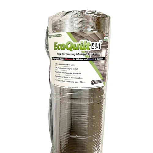 45mm EcoQuilt 45- Multi-layer Insulation for Roofs, Walls and Floors - 1.5m x 10m roll. 45mm EcoQuilt 45- Multi-layer Insulation for Roofs, Walls and Floors - 1.5m x 10m roll.