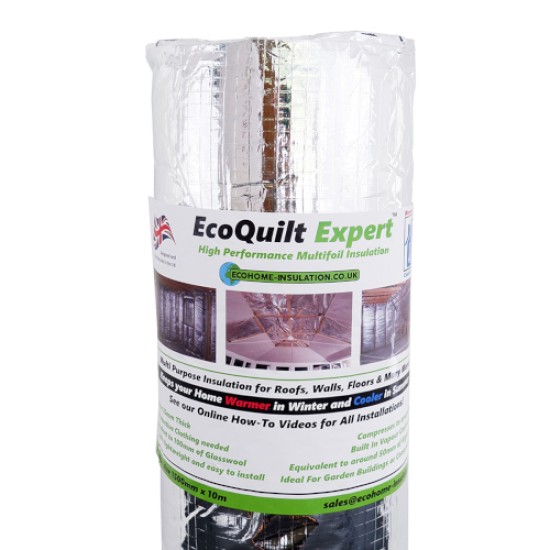15mm EcoQuilt Expert- Multi-layer Insulation for Roofs, Walls and Floors - 1.5m x 10m roll.