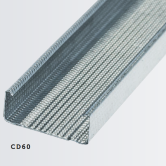 60mm Galvanised Steel Ceiling Channel CD-60 - 3000 length