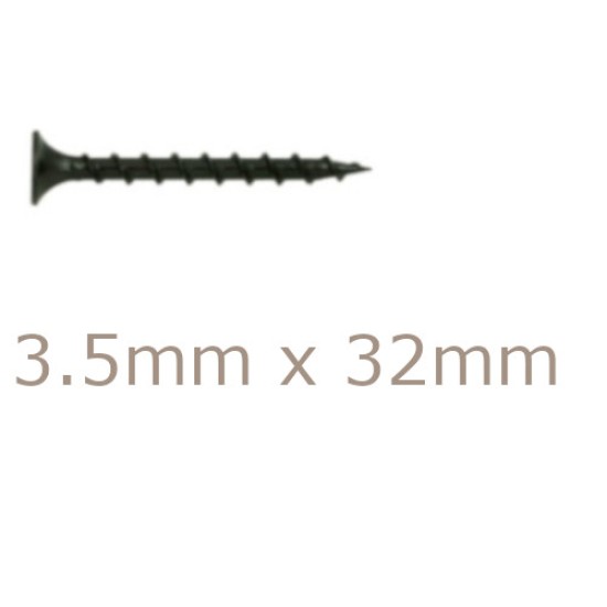 3.5x32mm Drywall Screws - Coarse Thread Sharp Point  - box of 1000