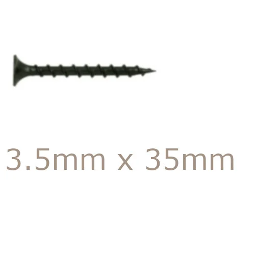 3.5x35mm Drywall Screws - Coarse Thread Sharp Point - box of 1000 3.5x35mm Drywall Screws - Coarse Thread Sharp Point - box of 1000