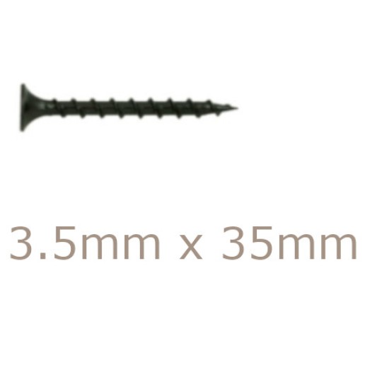 3.5x35mm Drywall Screws - Coarse Thread Sharp Point  - box of 1000