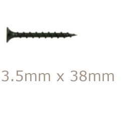 3.5x38mm Drywall Screws - Coarse Thread Sharp Point  - box of 1000 3.5x38mm Drywall Screws - Coarse Thread Sharp Point  - box of 1000