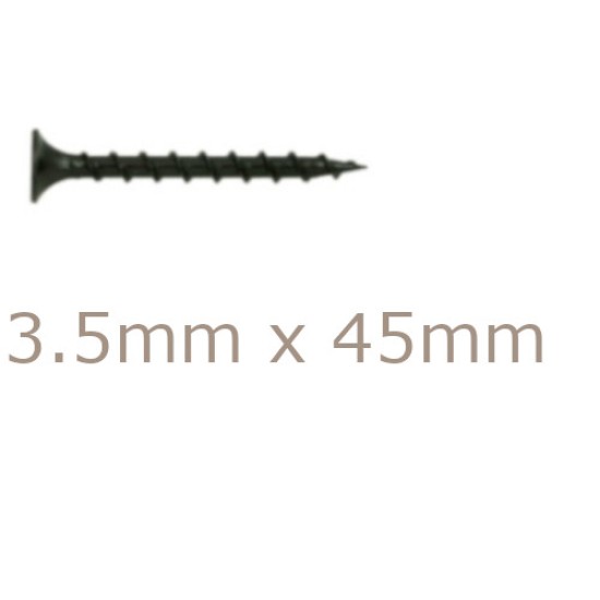 3.5x45mm Drywall Screws - Coarse Thread Sharp Point  - box of 1000
