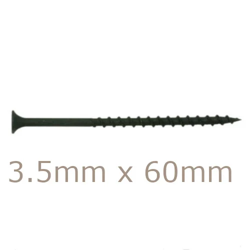 3.5x60mm Drywall Screws - Coarse Thread Sharp Point - box of 1000 3.5x60mm Drywall Screws - Coarse Thread Sharp Point - box of 1000