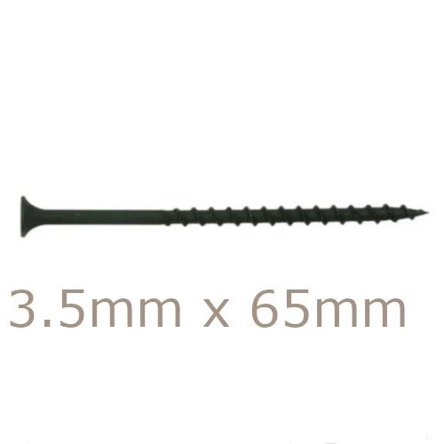 3.5x65mm Drywall Screws - Coarse Thread Sharp Point - box of 1000 3.5x65mm Drywall Screws - Coarse Thread Sharp Point - box of 1000