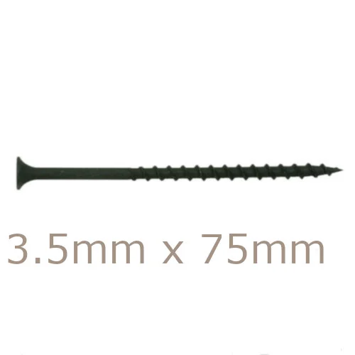 3.5x75mm Drywall Screws - Coarse Thread Sharp Point - box of 1000 3.5x75mm Drywall Screws - Coarse Thread Sharp Point - box of 1000