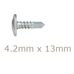 4.2x13mm Wafer Head Screw with Drill Point for Thicker Gauge Steel - box of 1000 4.2x13mm Wafer Head Screw with Drill Point for Thicker Gauge Steel - box of 1000