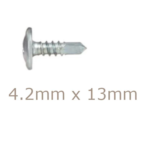4.2x13mm Wafer Head Screw with Drill Point for Thicker Gauge Steel - box of 1000 4.2x13mm Wafer Head Screw with Drill Point for Thicker Gauge Steel - box of 1000