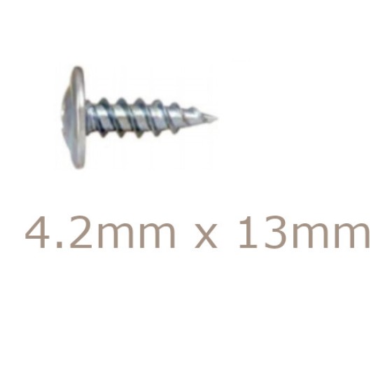 4.2x13mm Wafer Head Screw with Drill Point for Thinner Gauge Steel - box of 1000