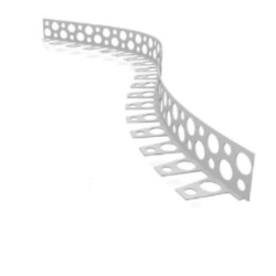25mm x 25mm Flexible PVC Thin Coat Render and Plaster Corner Bead for Arches and Curved Walls - 2.5m 25mm x 25mm Flexible PVC Thin Coat Render and Plaster Corner Bead for Arches and Curved Walls - 2.5m