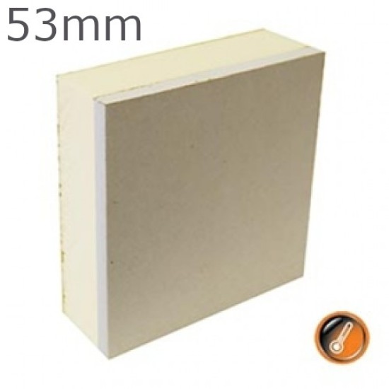 53mm British Gypsum Gyproc Thermaline PIR Insulated Plasterboard - (40.5mm PIR and 12.5mm Gyproc WallBoard)