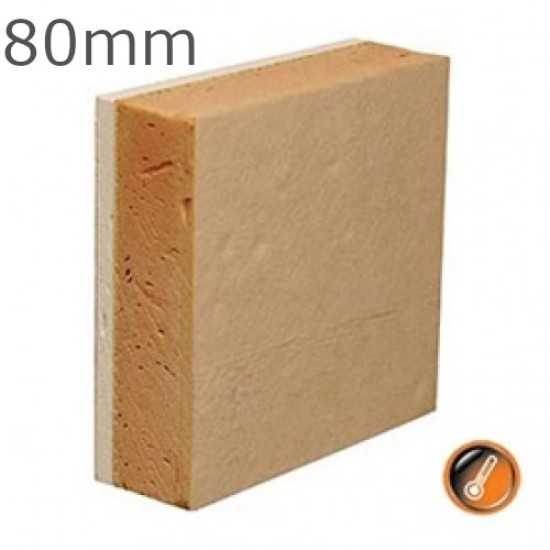80mm Gyproc Thermaline Super Insulated Plasterboard (70.5mm Insulation and 9.5mm WallBoard)