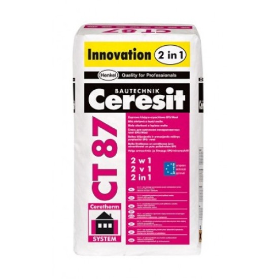 Ceresit CT87 White Adhesive-Filler Mortar '2 in 1' - Pallet of 48 bags Ceresit CT87 White Adhesive-Filler Mortar '2 in 1' - Pallet of 48 bags