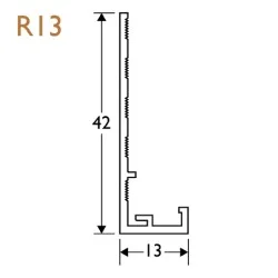 13mm Render Stop Bead PVC - 42mm Wing (pack of 5).