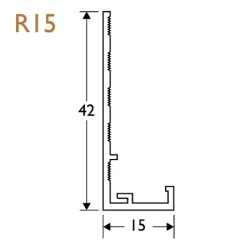 15mm Render Stop Bead PVC - 42mm Wing (pack of 5).