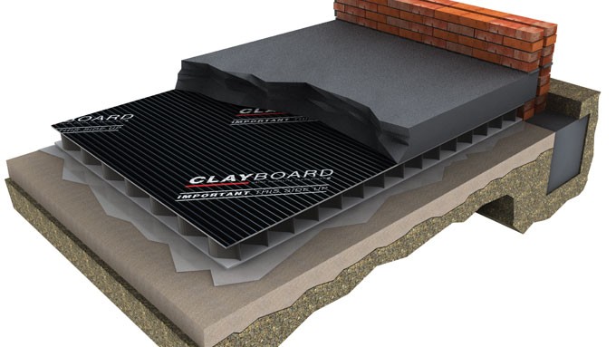 Protect the Concrete Slab Floor with Clayboard Void Former.