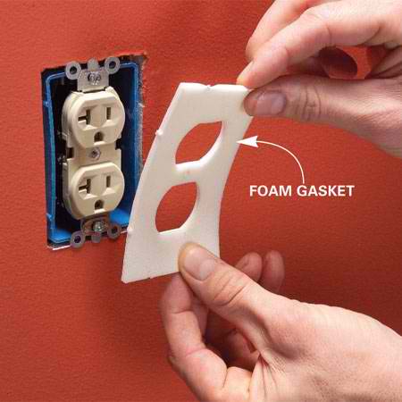 Electrical boxes that hold switches or outlets are a sources of aer leakage. 