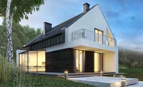 mineral rendered house