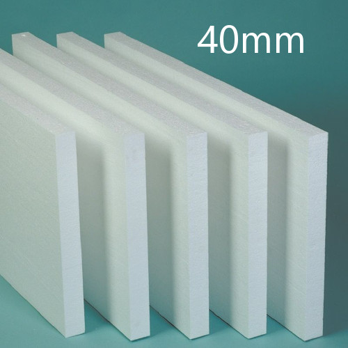 40mm White Polystyrene Board (EPS) for External Wall Insulation (pack of 15)
