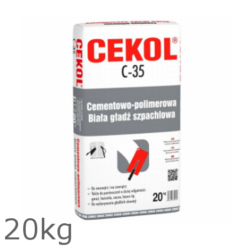 CEKOL C35 White Smooth Cement Based External Filler - 20kg