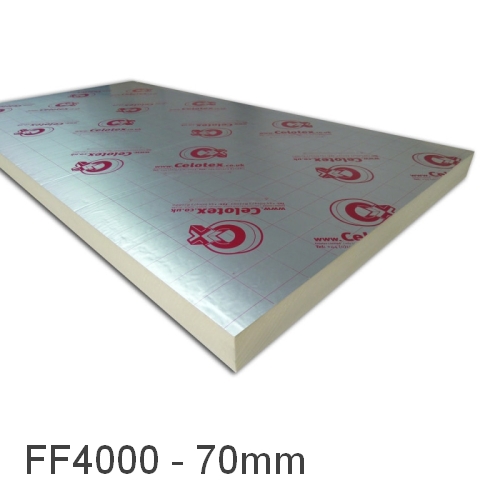 70mm Celotex FF4000 Underfloor Heating Board Increased Compressive