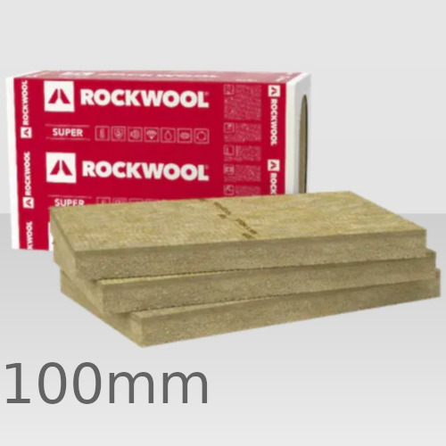 100mm Rockwool Frontrock Super Dual Density External Wall Insulation Slab 1000mm x 600mm (pack of 3)