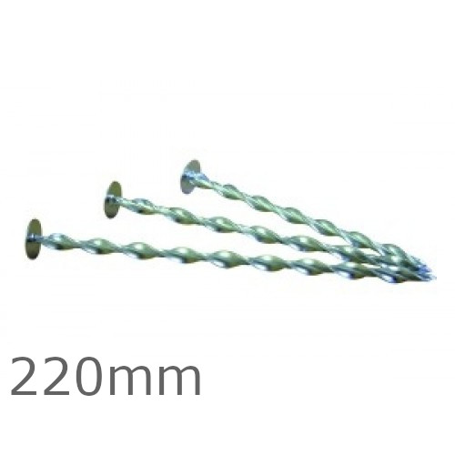 220mm Helical Fixings For Flat Warm Roofs Pack Of 25