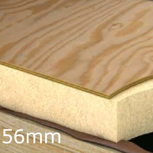 56mm Xtratherm FR/TP Thermal Ply Flat Roof Board - 50mm PIR + 6mm Plywood Board