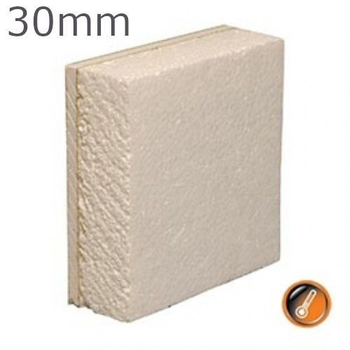 30mm Gyproc Thermaline Basic Insulated Plasterboard - (20.5mm EPS + 9.5mm Gypsum Wallboard)